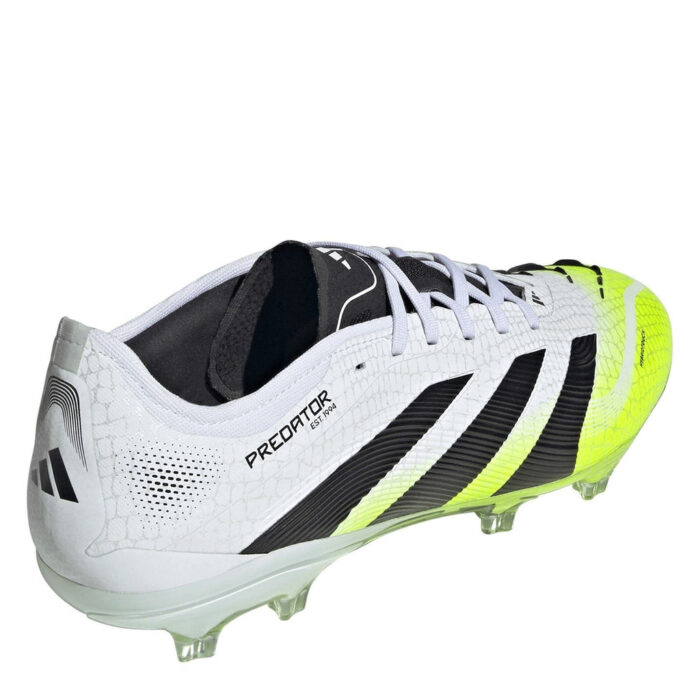adidas Predator Firm Ground Football Boots – White/Blk/Lemon – view 4