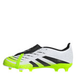 adidas Predator Junior Firm Ground Football Boots – White/Blk/Lemon - Image 2