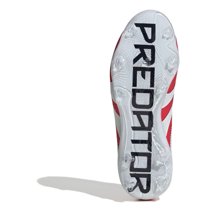 adidas Predator Junior Firm Ground Football Boots – Red/White - Image 6