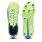 Puma Ultra Junior Firm Ground Football Boots – Green/Wht/Blue - Image 3