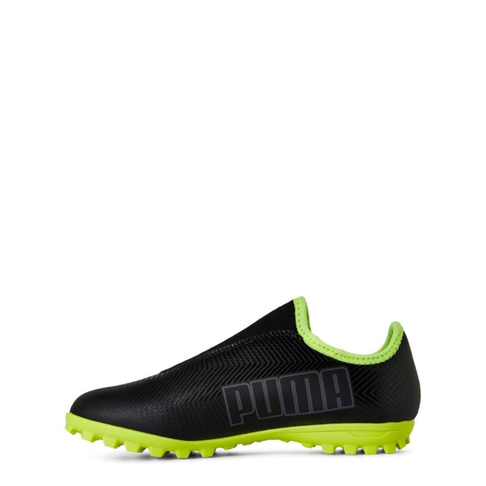 Puma Finesse Junior Turf Football Boots – Black/FluYellow – view 2