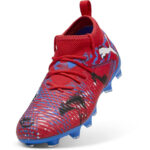Puma Future 8 Junior Firm Ground Football Boots – Red/Blue – view 6