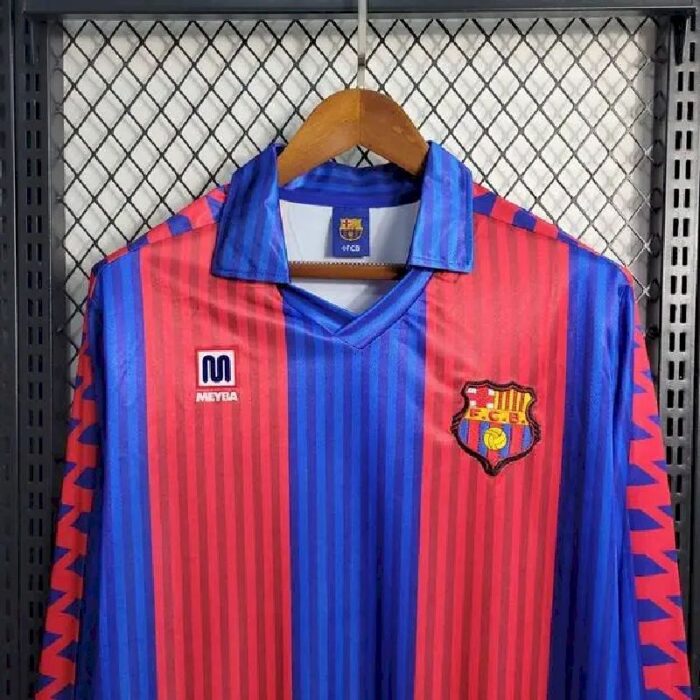Retro Barcelona 1991/92 Home Long Sleeve Jersey - Image 2
