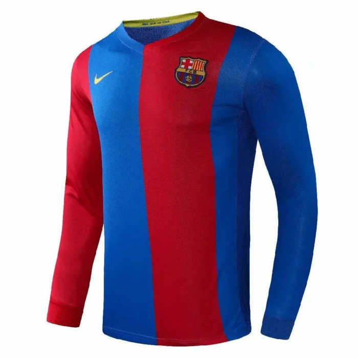 Retro Barcelona 2006/07 Home Long Sleeve Jersey - Image 2
