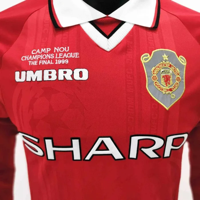 Retro Manchester United 1999/00 Home Long Sleeve Jersey - Image 5