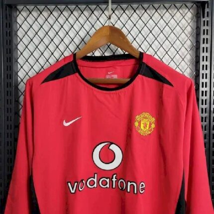 Retro Manchester United 2002/04 Home Long Sleeve Jersey – view 2