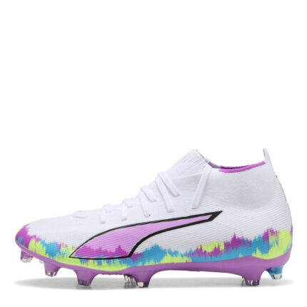 Puma Womens Ultra 5 Firm Ground Football Boots – White/Multi – view 2