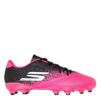 Skechers Razor Junior Firm Ground Football Boots – Black/Pink – view 2