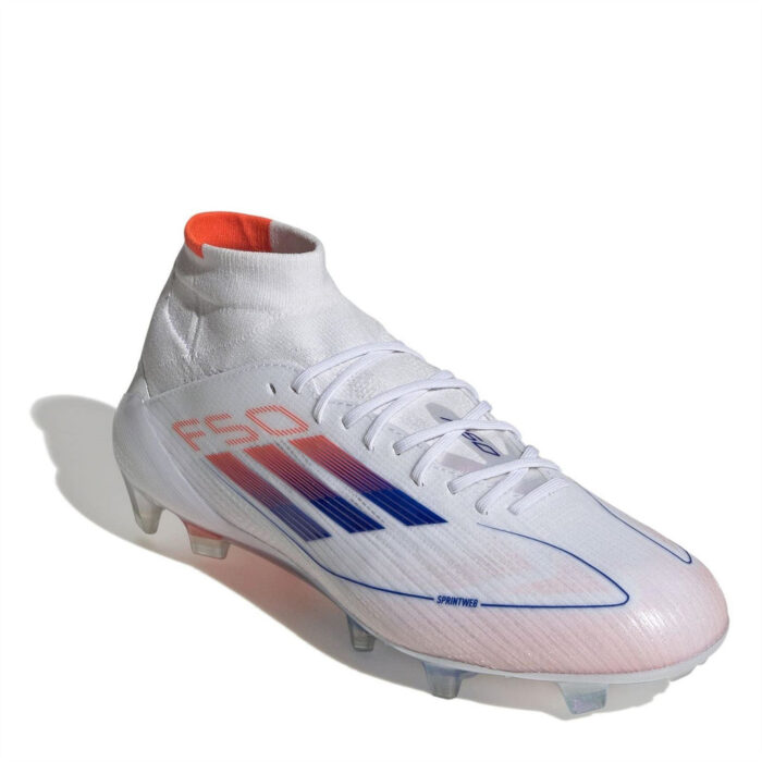 adidas Womens F50 Firm Ground Football Boots – White/Blue – view 3