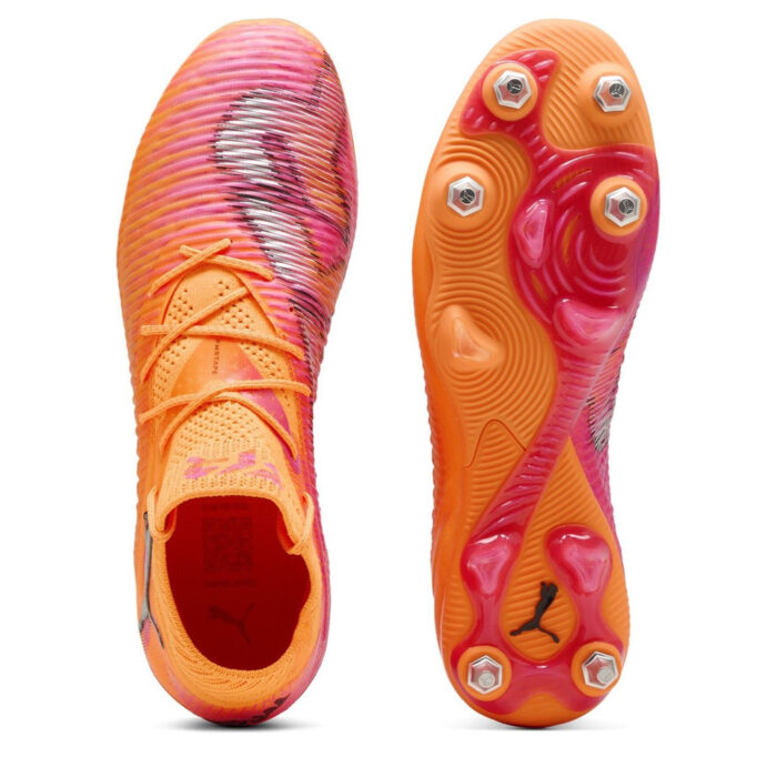 Puma Future 8 Soft Ground Football Boots – Orange/Black – view 3