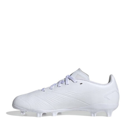 adidas Predator 24 Junior Firm Ground Football Boots – White/Silver – view 2