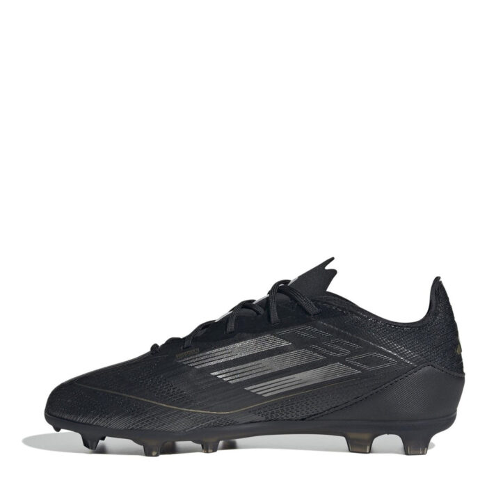 adidas F50 Junior Firm Ground Football Boots – Black/Silver – view 2
