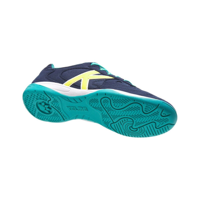 Kelme Indoor Football Boots – Navy-Lime-Turquoise – view 4