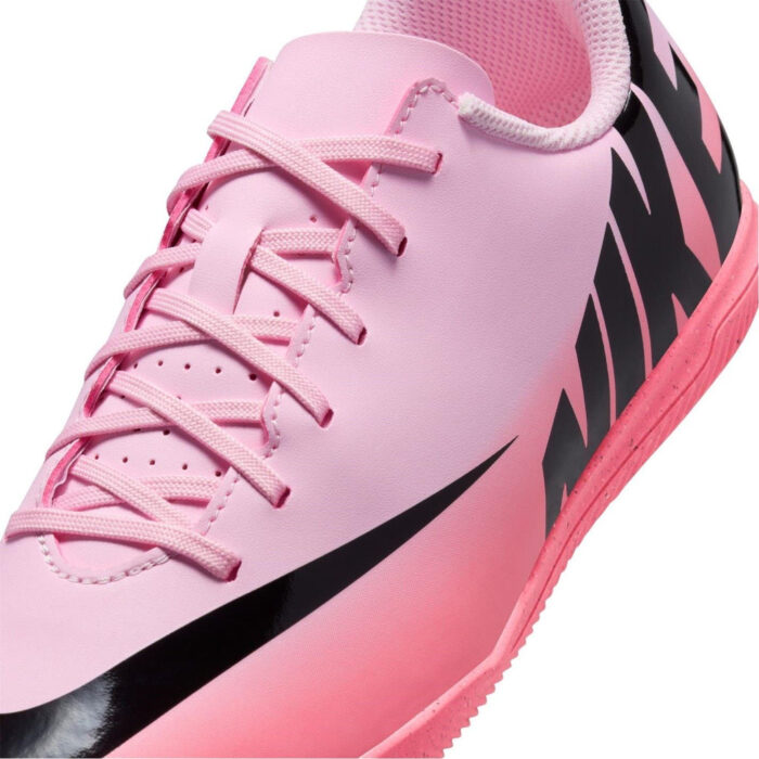 Nike Mercurial Vapor Junior Indoor Football Boots – Black/Chrome – view 6