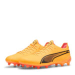 Puma King Firm Ground Football Boots – Orange/Black
