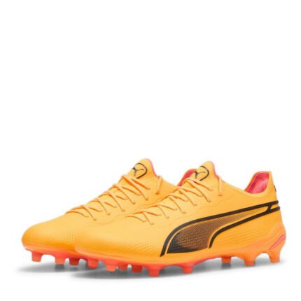 Puma King Firm Ground Football Boots – Orange/Black
