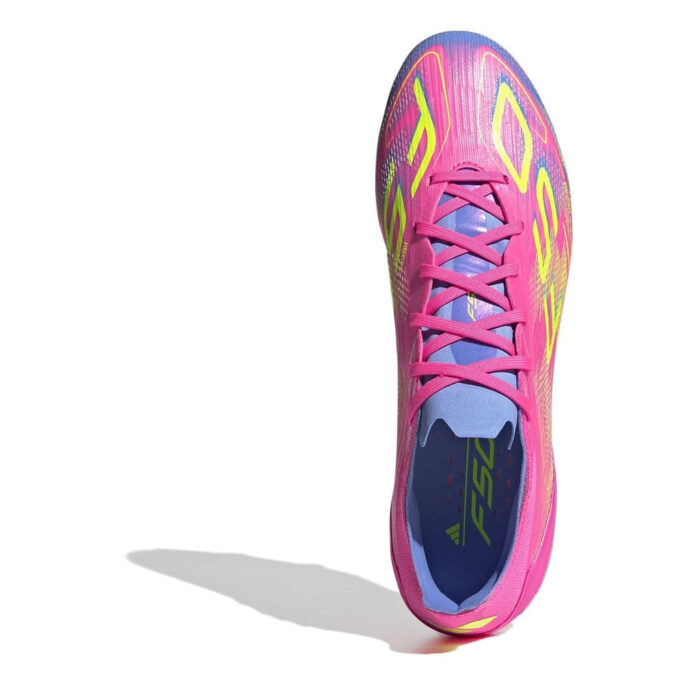 adidas F50 Firm Ground Football Boots – Pink/Lemon/Blue – view 5