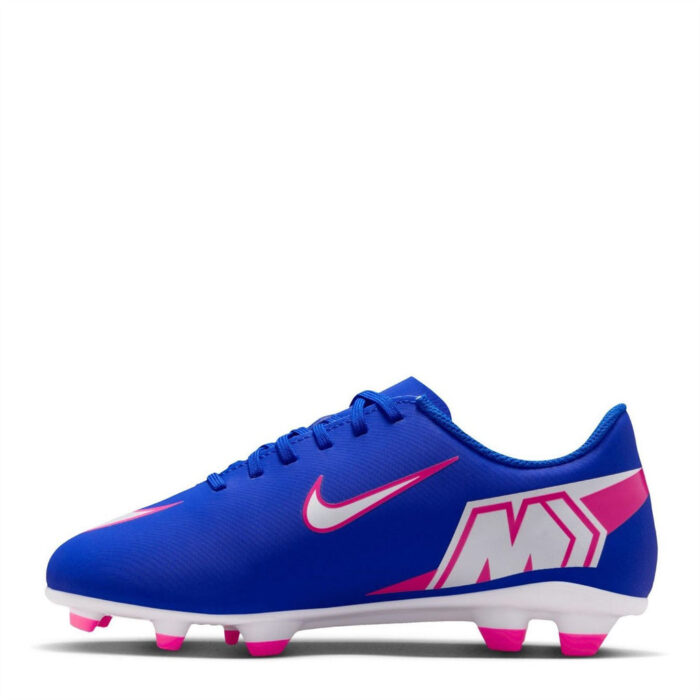 Nike Mercurial Vapor 16 Junior Firm Ground Football Boots – Blue/Wht/Pink – view 2