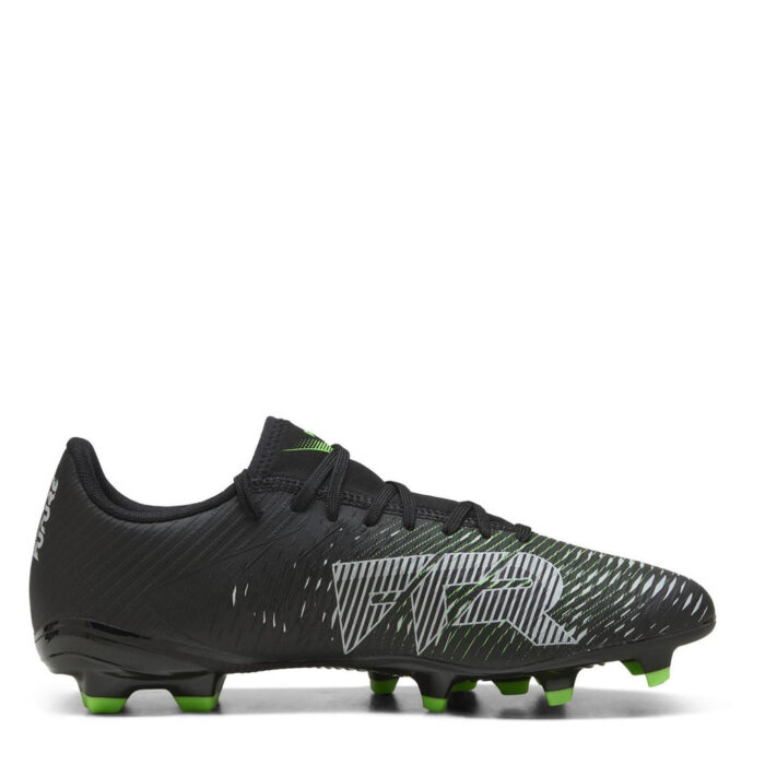 Puma Future 8 Firm Ground Football Boots – Black/Green – view 4