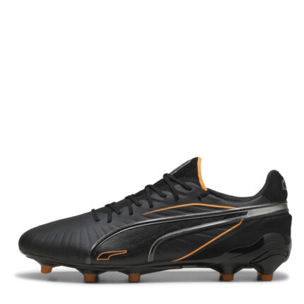 Puma King Firm Ground Football Boots – Black/Silver – view 2
