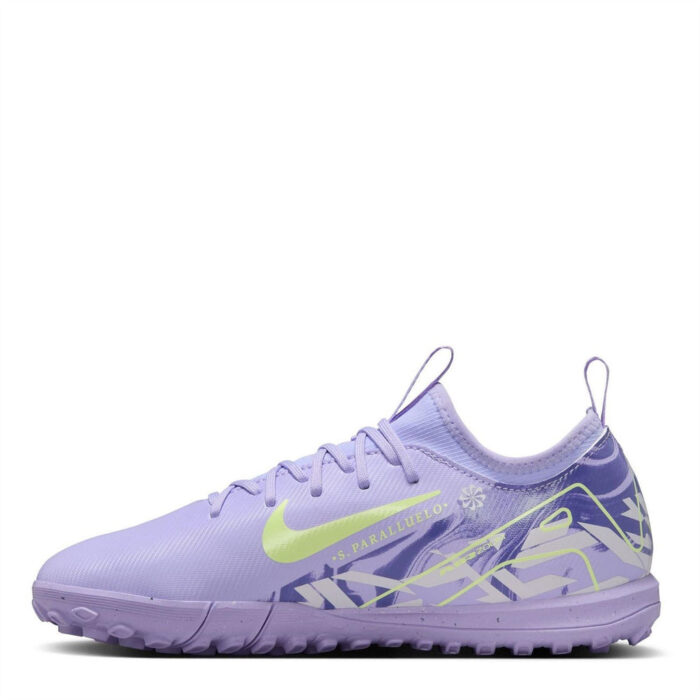 Nike Zoom Mercurial Vapor 16 Junior Turf Football Boots – Purple/Volt – view 8