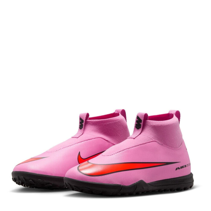 Nike Zoom Mercurial Superfly 10 Junior Turf Football Boots – Pink/Black – view 4