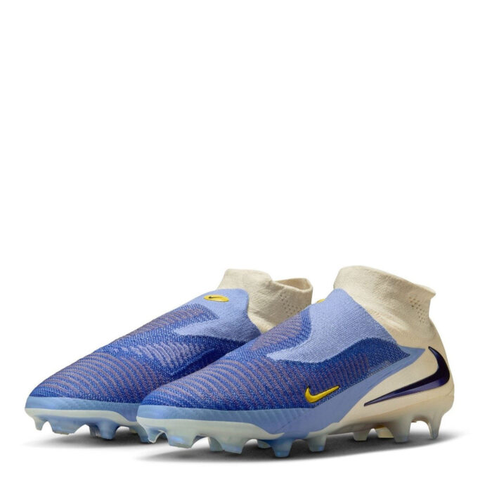 Nike Phantom High 6 Firm Ground Football Boots – Blue/Black – view 2