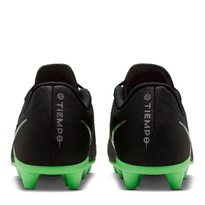 Nike Junior Firm Ground Football Boots – Black/Green – view 5