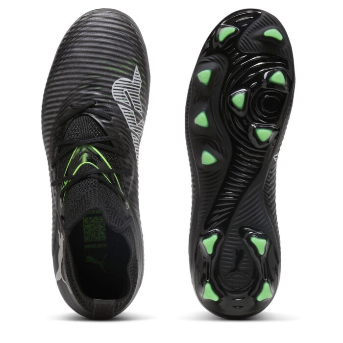 Puma Future 8 Junior Firm Ground Football Boots – Black/Green - Image 3