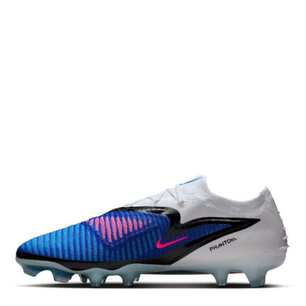 Nike Phantom 6 Low Firm Ground Football Boots – Blue/Wht/Pink – view 2