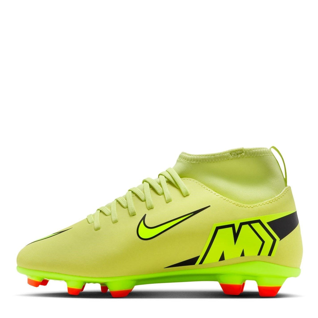 Nike Mercurial Superfly 10 Junior Firm Ground Football Boots – Volt/Crimson – view 2