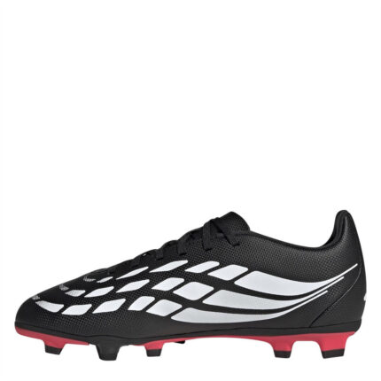 adidas Predator Junior Firm Ground Football Boots – Black/Red – view 2