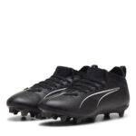 Puma Ultra Junior Firm Ground Football Boots – Black/White
