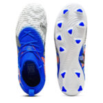 Puma Future 8 Junior Firm Ground Football Boots – White/Blue – view 3
