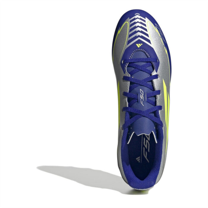 adidas F50 Firm Ground Football Boots – Silver/Blue - Image 5