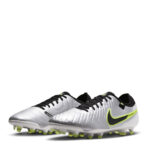 Nike Tiempo Legend 10 Firm Ground Football Boots – Silver/Volt - Image 4