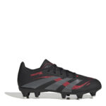 adidas Predator Junior Soft Ground Football Boots – Black/Grey – view 7