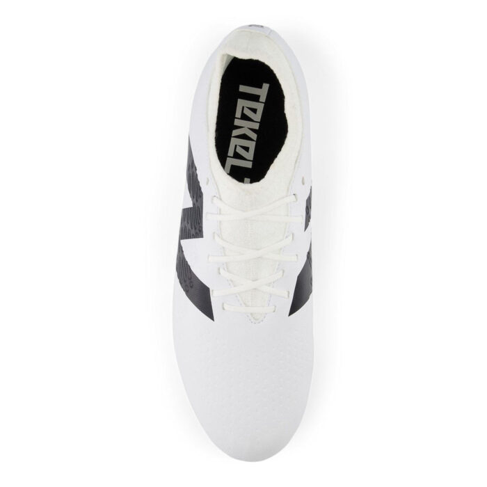 New Balance Tekela V4+ Magique Firm Ground Football Boots – White/Black – view 3