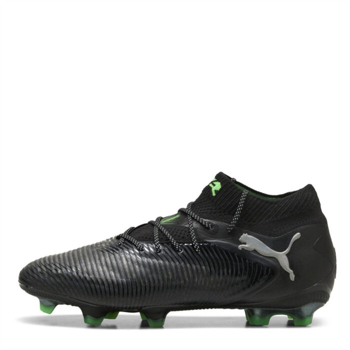 Puma Future 8 Firm Ground Football Boots – Black/Green – view 2