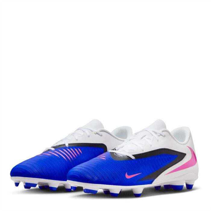 Nike Phantom 6 Low Firm Ground Football Boots – Blue/Wht/Pink - Image 4
