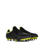Puma Finesse Junior Firm Ground Football Boots – Black/FluYellow – view 4
