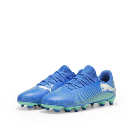 Puma Future 7 Junior Firm Ground Football Boots – Blue/Wht/Green