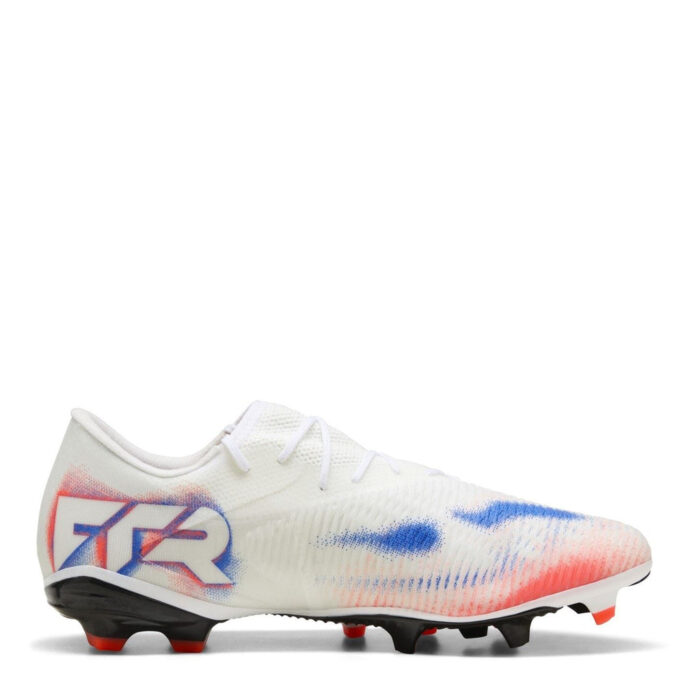 Puma Future 8 Firm Ground Football Boots – White/Black/Red - Image 4