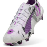 Puma Ultra 5 Firm Ground Football Boots – White/Purple – view 6