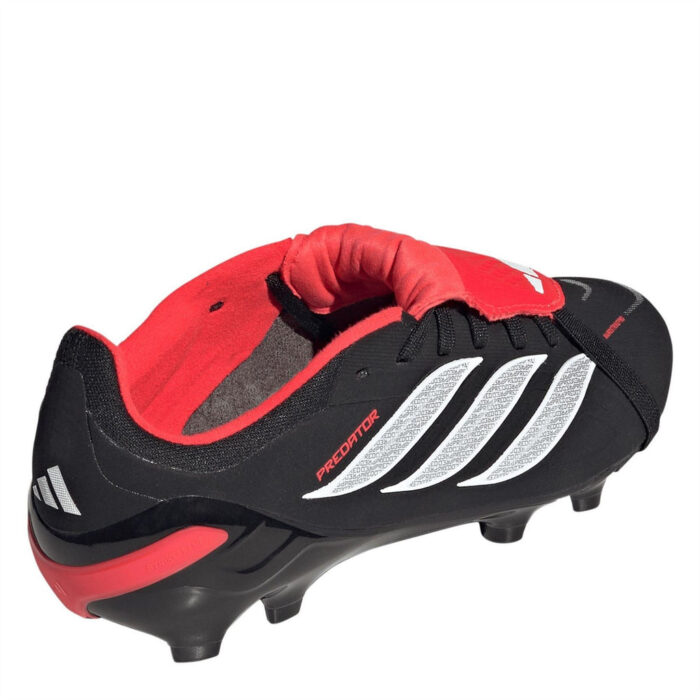 adidas Predator Junior Firm Ground Football Boots – Black/Red – view 4