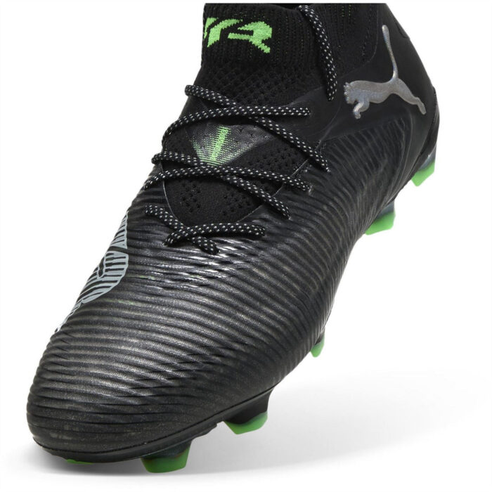 Puma Future 8 Firm Ground Football Boots – Black/Green – view 6