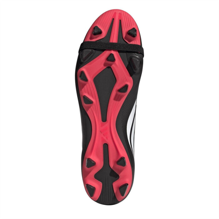 adidas Predator Fold Over Tongue Firm Ground Football Boots – Black/Red – view 6