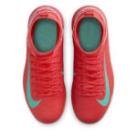 Nike Mercurial Superfly 10 Junior Turf Football Boots – Red/Green – view 6