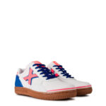 Munich Profit Junior Indoor Football Boots – Wht/Crim/Blue - Image 2