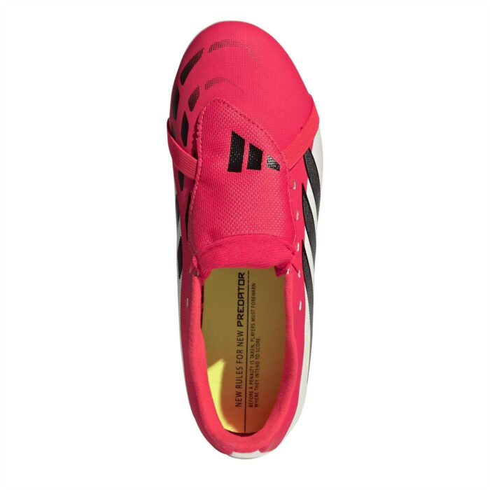 adidas Predator Fold Over Tongue Junior Firm Ground Football Boots – Red/Blk/White – view 5